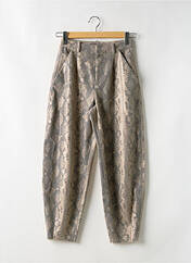 Pantalon large beige ZARA pour femme seconde vue