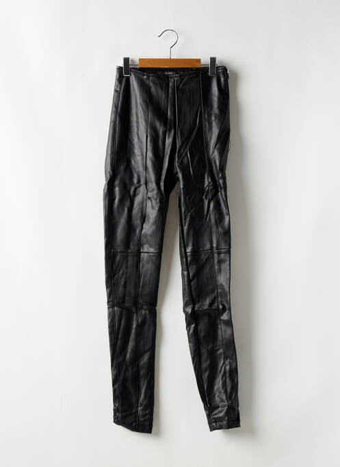 Legging effet matière satinée taille haute noir BERSHKA femme