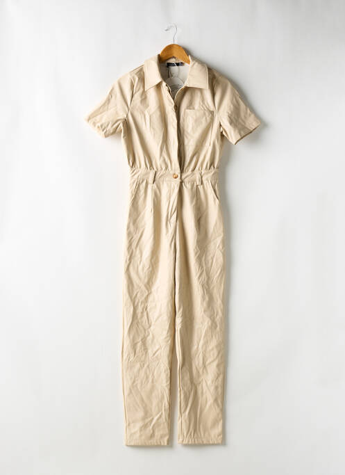 Combi-pantalon poches manches courtes beige BOOHOO femme