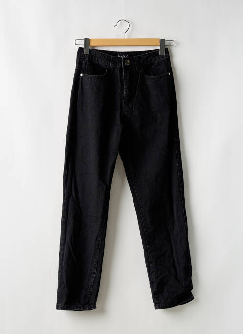 Jeans coupe droite noir BOOHOO pour femme