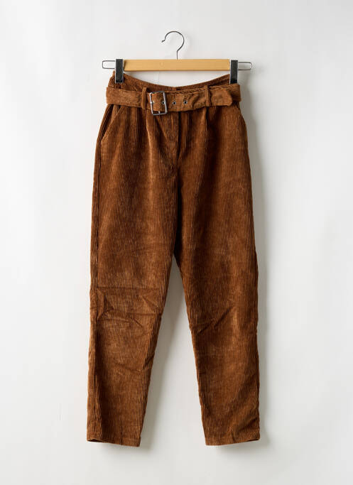 Pantalon droit marron BERSHKA pour femme