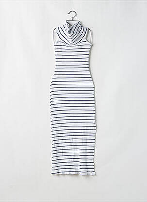Robe longue manches courtes manches courtes blanc BROWNIE femme