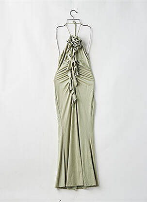 Robe longue manches dos nu fines bretelles vert KAREN MILLEN femme