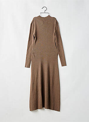 Robe pull coupe cintrée manches longues marron KARL LAGERFELD femme