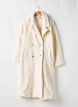 Manteau long coupe droite sans capuche beige NA-KD femme