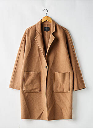 Manteau long poches sans capuche marron RAILS femme