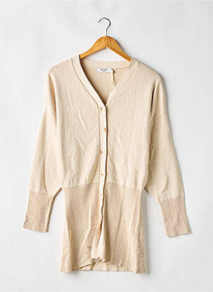 Gilet manches longues resserrée sur le bas beige NA-KD femme