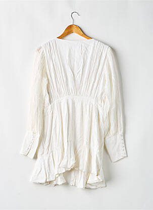 Robe courte manches longues manches longues blanc ENDLESS ROOTS femme