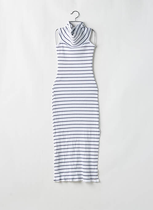 Robe longue manches courtes manches courtes blanc BROWNIE femme