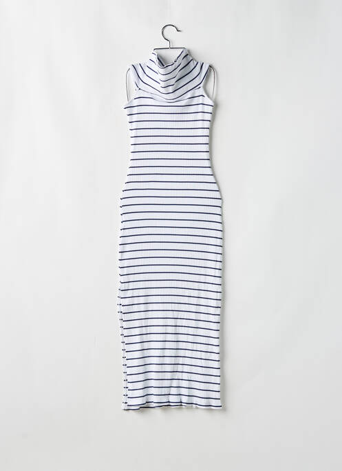 Robe longue manches courtes manches courtes blanc BROWNIE femme