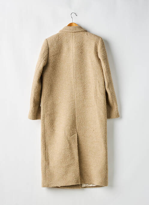 Manteau long coupe droite sans capuche beige SANDRO femme