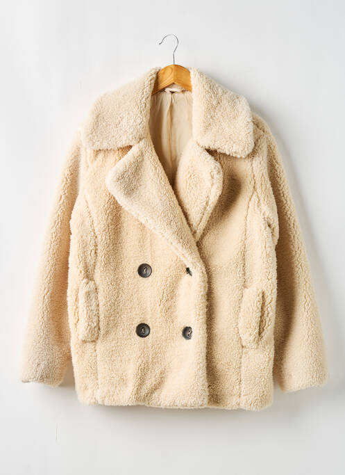 Manteau long beige FREE PEOPLE pour femme
