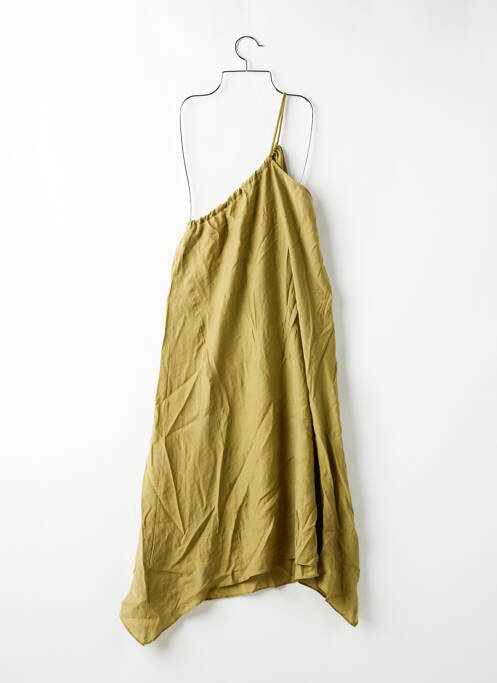 Robe longue vert ZARA pour femme