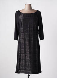 Robe mi-longue manches 3/4 manches 3/4 noir VERA MONT femme