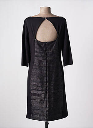 Robe mi-longue manches 3/4 manches 3/4 noir VERA MONT femme