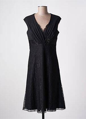 Robe mi-longue sans manche sans manche noir VERA MONT femme