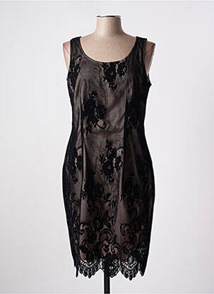 Robe mi-longue sans manche sans manche noir VERA MONT femme