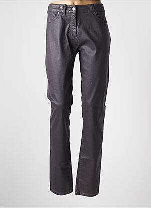 Pantalon slim tissage enduit taille normale gris ANANKE femme