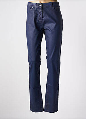 Pantalon slim tissage enduit taille normale bleu ANANKE femme