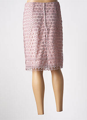 Jupe mi-longue taille à pinces rose VERA MONT femme