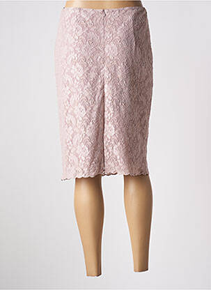 Jupe mi-longue taille à pinces rose VERA MONT femme