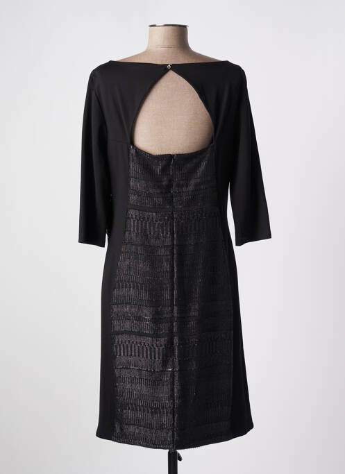 Robe mi-longue manches 3/4 manches 3/4 noir VERA MONT femme