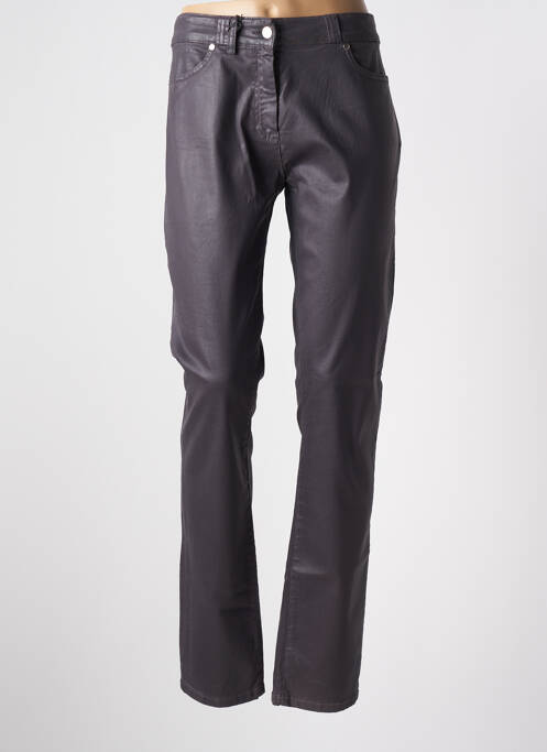 Pantalon slim tissage enduit taille normale gris ANANKE femme