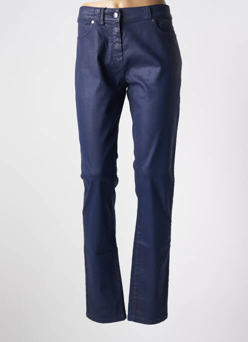Pantalon slim tissage enduit taille normale bleu ANANKE femme