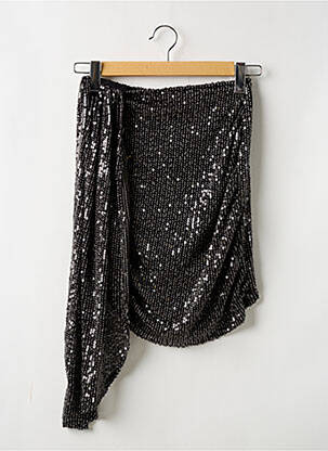 Jupe courte taille haute noir BOOHOO femme