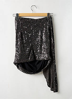 Jupe courte taille haute noir BOOHOO femme