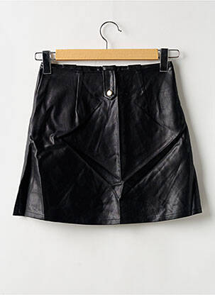 Jupe courte taille à pinces noir LOAVIES femme