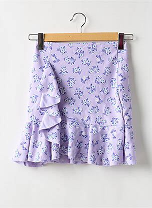 Jupe courte taille haute violet BOOHOO femme