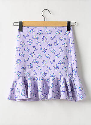 Jupe courte taille haute violet BOOHOO femme
