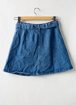 Jupe courte taille à pinces bleu BOOHOO femme