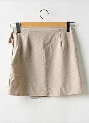 Jupe courte taille haute beige BOOHOO femme