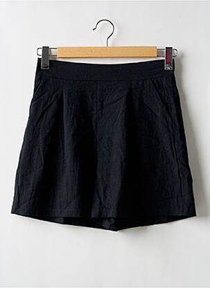 Short taille à pinces taille haute noir SANS MARQUE femme