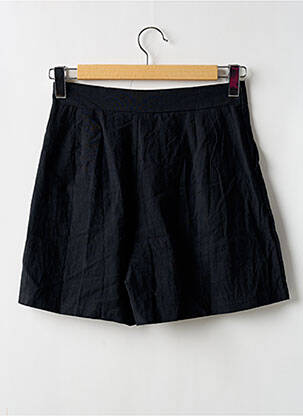 Short taille à pinces taille haute noir SANS MARQUE femme