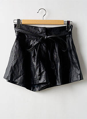 Short tissage simili-cuir taille haute noir NASTY GAL femme
