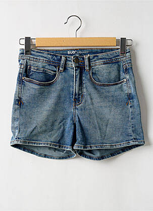 Short tissage denim taille haute bleu SUD EXPRESS femme