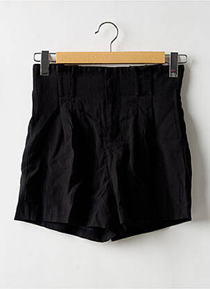 Short fermeture zippée sous rabat avec crochet taille haute noir MOLLY BRACKEN femme