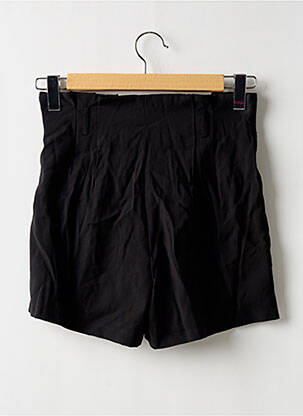 Short fermeture zippée sous rabat avec crochet taille haute noir MOLLY BRACKEN femme