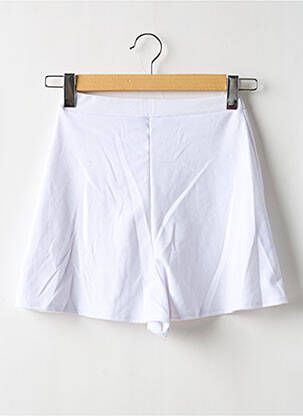 Short taille élastique taille haute blanc BOOHOO femme