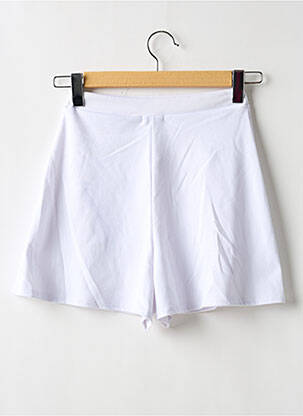 Short taille élastique taille haute blanc BOOHOO femme