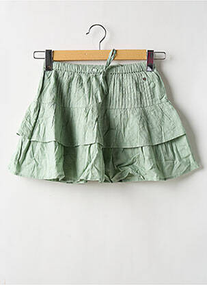 Jupe short tissage popeline vert BROWNIE femme