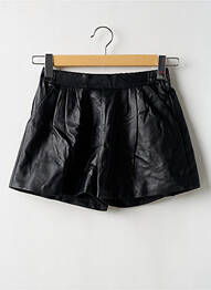 Short tissage simili-cuir taille haute noir MOLLY BRACKEN femme