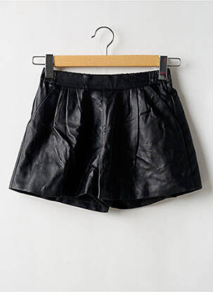 Short tissage simili-cuir taille haute noir MOLLY BRACKEN femme