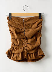 Jupe courte marron BOOHOO pour femme seconde vue