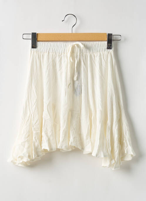 Jupe courte taille haute beige BOOHOO femme