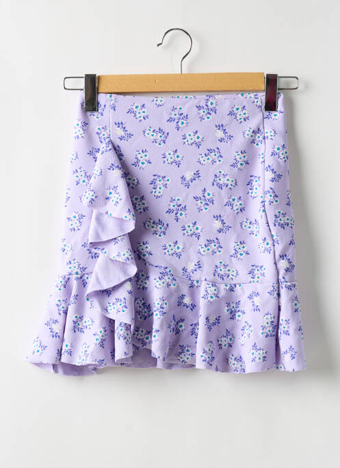 Jupe courte violet BOOHOO pour femme