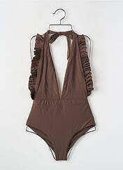 Maillot de bain 1 pièce marron GINA THE LABEL pour femme seconde vue